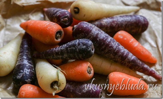 На этой фотографии показано, что привычная для нас Оранжевая Морковка бывает, оказывается - Разноцветной!..