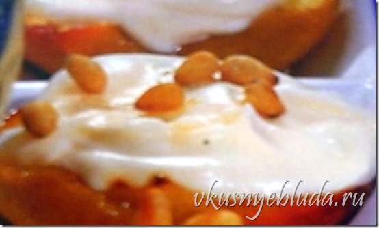 Нажмите на фото и узнайте простой рецепт лёгкого фруктового десерта *Медовые персики с творожным кремом...