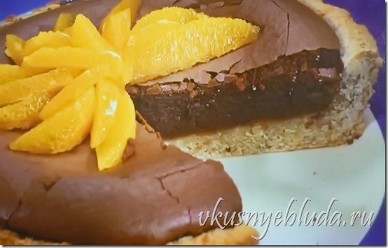 Ссылка этого фото открывает несложный рецепт вкусного десерта *Торт Шоколадно-Апельсиновый