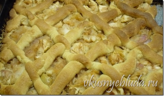 Ссылка этого фото ведёт в рецепт Песочного пирога с яблоками