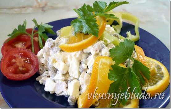 Ссылка этого фото ведёт в простой рецепт вкуснейшего Салата Оливье!
